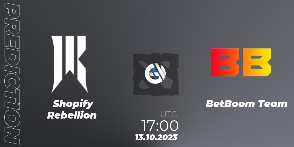 Shopify Rebellion - BetBoom Team: Maç tahminleri. 13.10.23, Dota 2, The International 2023 - Group Stage