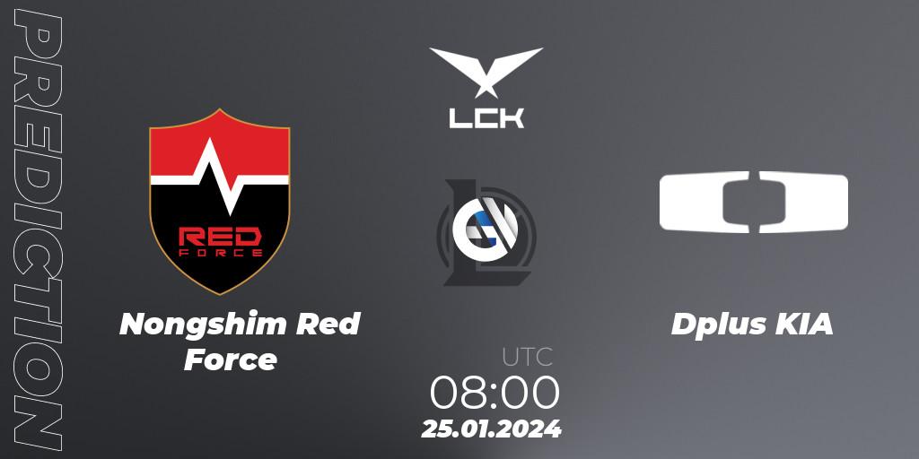 Nongshim Red Force - Dplus KIA: Maç tahminleri. 25.01.24, LoL, LCK Spring 2024 - Group Stage