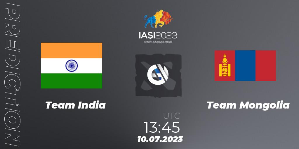Team India - Team Mongolia: Maç tahminleri. 10.07.2023 at 14:45, Dota 2, Gamers8 IESF Asian Championship 2023