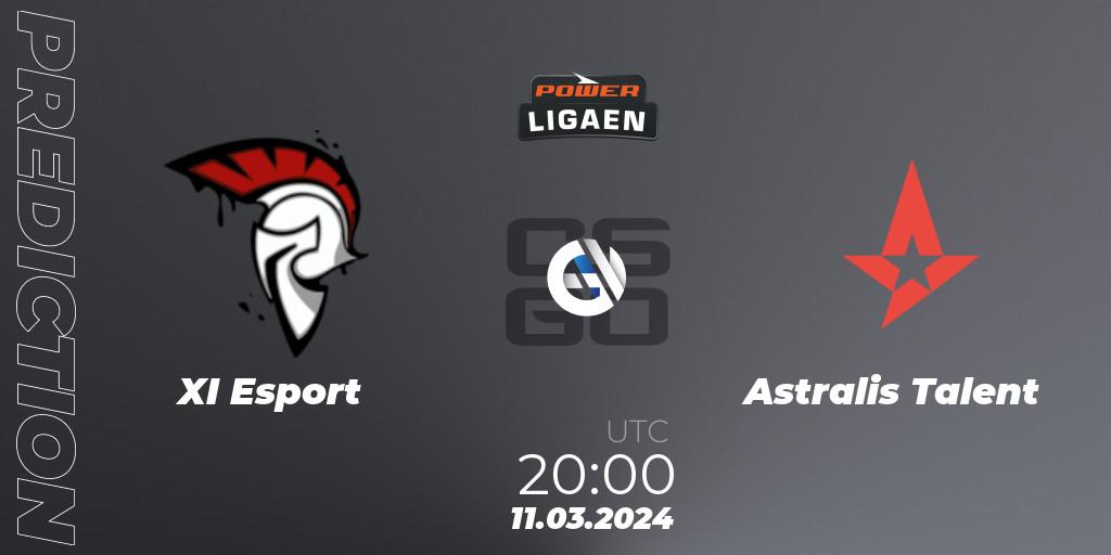 XI Esport - Astralis Talent: Maç tahminleri. 11.03.24, CS2 (CS:GO), Dust2.dk Ligaen Season 25