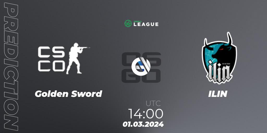Golden Sword - ILIN: Maç tahminleri. 01.03.2024 at 14:00, Counter-Strike (CS2), ESEA Season 48: Advanced Division - Europe