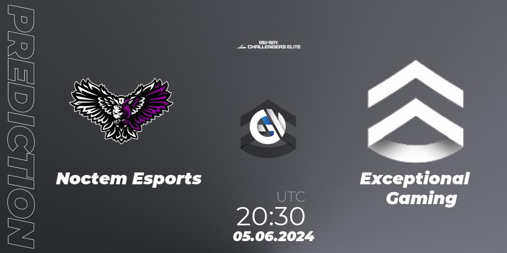 Noctem Esports - Exceptional Gaming: Maç tahminleri. 05.06.2024 at 19:30, Call of Duty, Call of Duty Challengers 2024 - Elite 3: EU