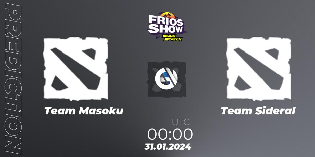Team Masoku - Team Sideral: Maç tahminleri. 31.01.2024 at 00:00, Dota 2, Frios Show 2