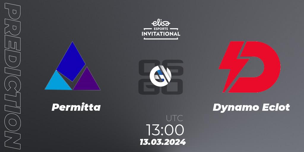 Permitta - Dynamo Eclot: Maç tahminleri. 13.03.2024 at 13:00, Counter-Strike (CS2), Elisa Invitational Spring 2024 Contenders