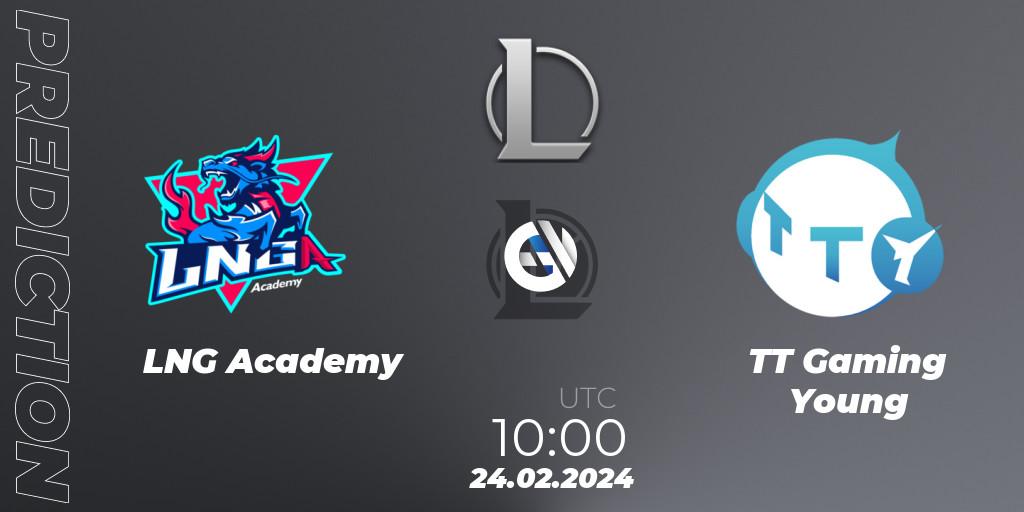 LNG Academy - TT Gaming Young: Maç tahminleri. 24.02.2024 at 10:00, LoL, LDL 2024 - Stage 1