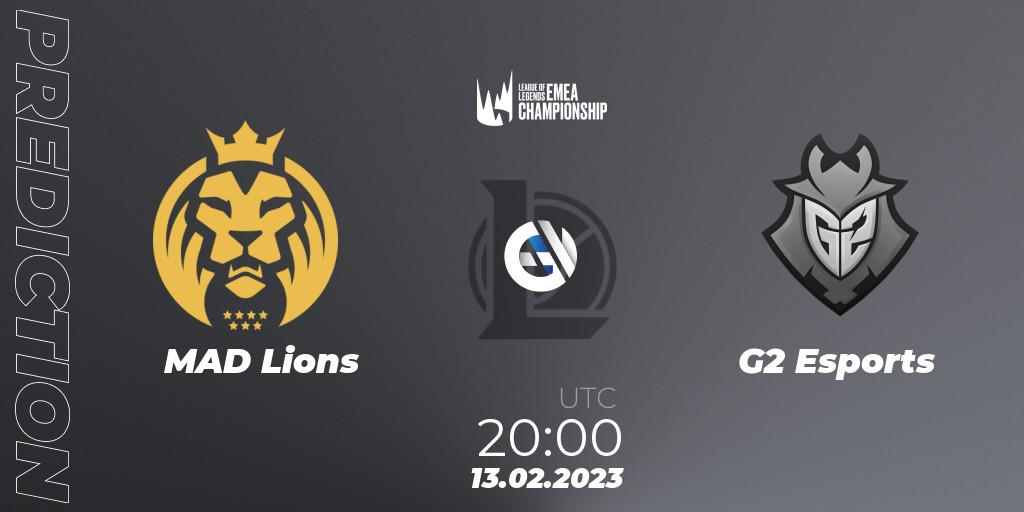 MAD Lions - G2 Esports: Maç tahminleri. 13.02.23, LoL, LEC Winter 2023 - Stage 2