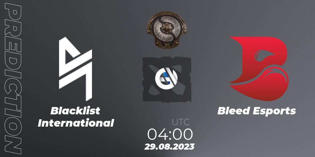 Blacklist International - Bleed Esports: Maç tahminleri. 29.08.2023 at 04:57, Dota 2, The International 2023 - Southeast Asia Qualifier