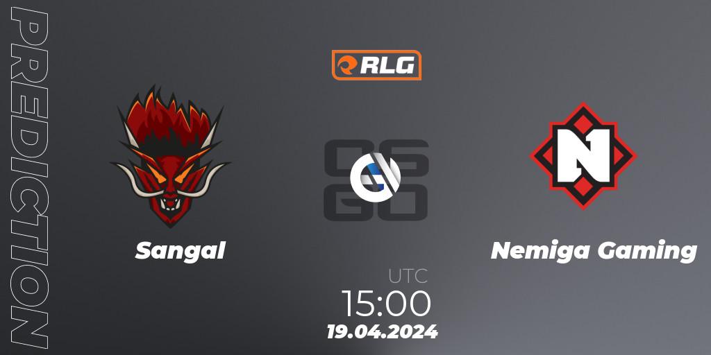 Sangal - Nemiga Gaming: Maç tahminleri. 19.04.2024 at 15:00, Counter-Strike (CS2), RES European Series #2