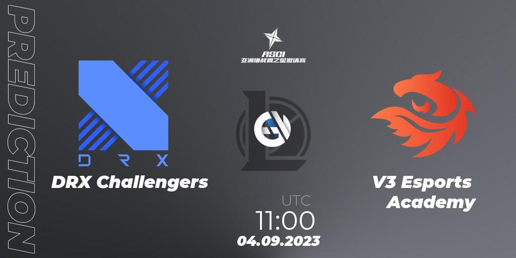 DRX Challengers - V3 Esports Academy: Maç tahminleri. 04.09.2023 at 11:48, LoL, Asia Star Challengers Invitational 2023