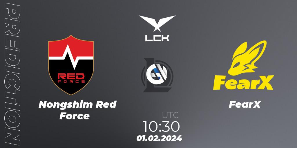 Nongshim Red Force - FearX: Maç tahminleri. 01.02.2024 at 10:30, LoL, LCK Spring 2024 - Group Stage