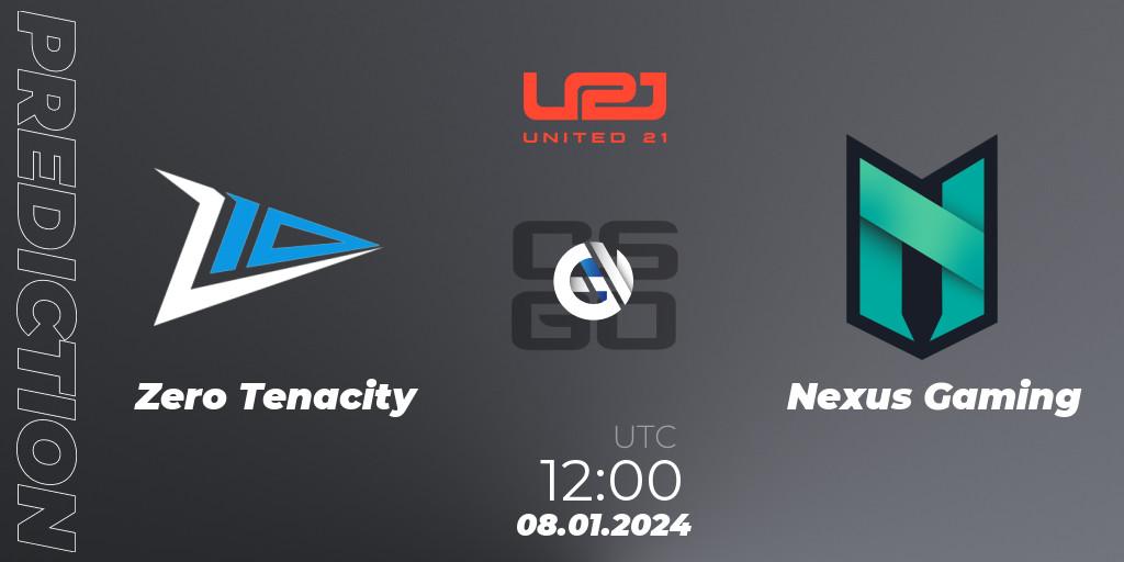 Zero Tenacity - Nexus Gaming: Maç tahminleri. 08.01.2024 at 12:10, Counter-Strike (CS2), United21 Season 10