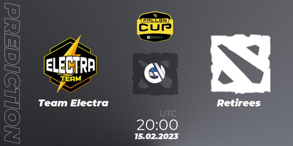 Team Electra - Retirees: Maç tahminleri. 15.02.2023 at 20:29, Dota 2, Fallen Cup Season 2