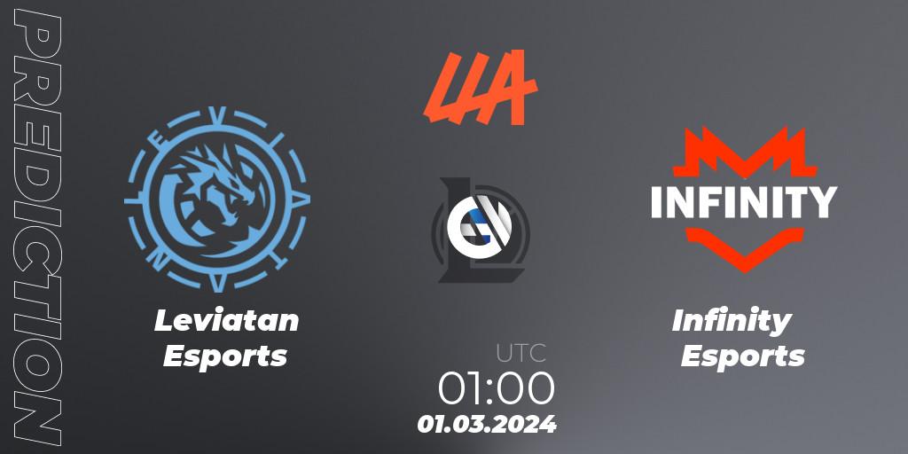 Leviatan Esports - Infinity Esports: Maç tahminleri. 01.03.24, LoL, LLA 2024 Opening Group Stage