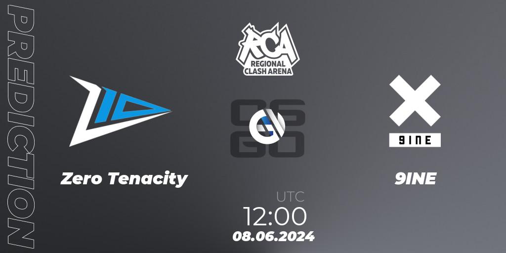 Zero Tenacity - 9INE: Maç tahminleri. 08.06.2024 at 12:00, Counter-Strike (CS2), Regional Clash Arena Europe