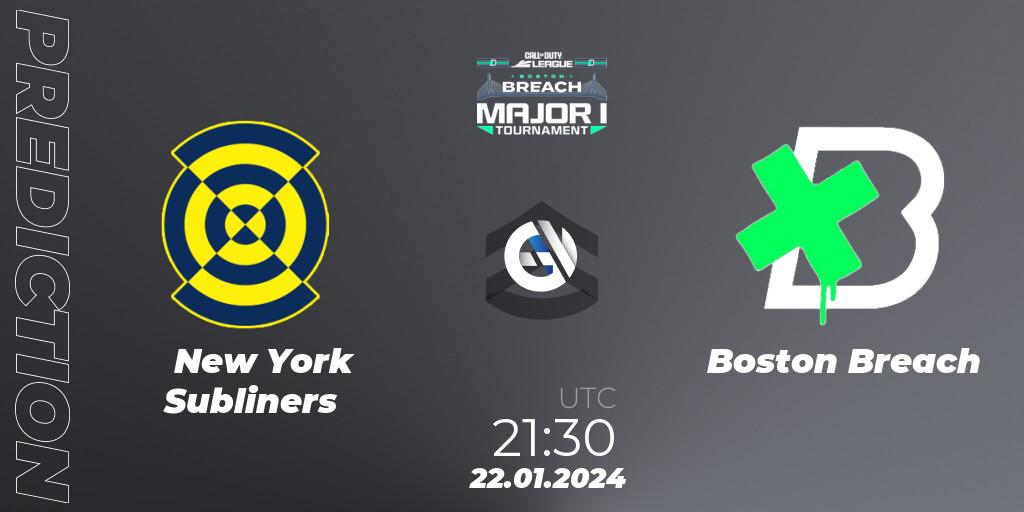 New York Subliners - Boston Breach: Maç tahminleri. 21.01.2024 at 21:30, Call of Duty, Call of Duty League 2024: Stage 1 Major Qualifiers