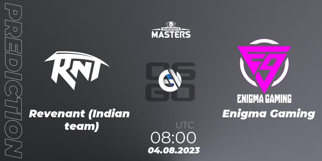 Revenant (Indian team) - Enigma Gaming: Maç tahminleri. 04.08.2023 at 08:00, Counter-Strike (CS2), Skyesports Masters 2023: Regular Season