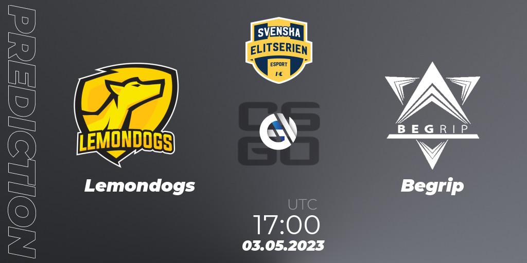 Lemondogs - Begrip: Maç tahminleri. 03.05.2023 at 17:00, Counter-Strike (CS2), Svenska Elitserien Spring 2023: Online Stage