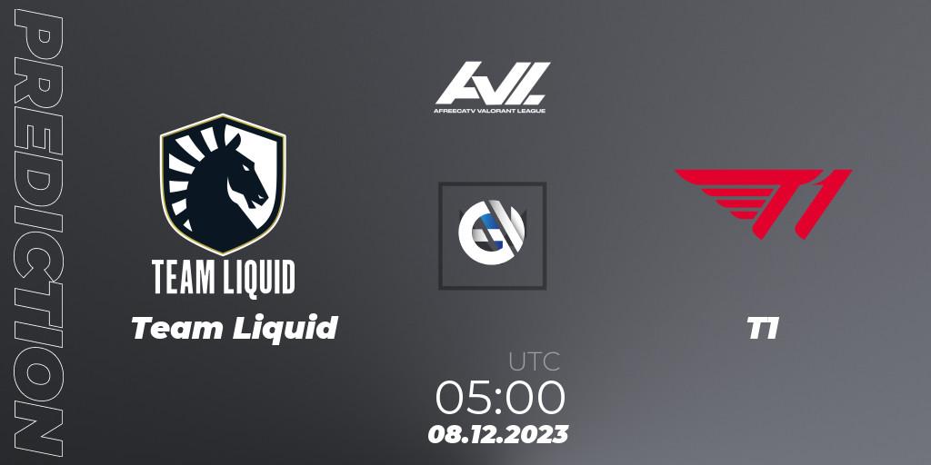 Team Liquid - T1: Maç tahminleri. 08.12.23, VALORANT, AfreecaTV VALORANT LEAGUE