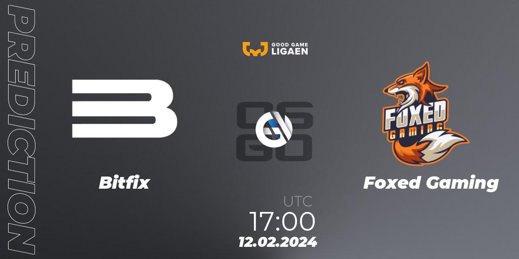 Bitfix - Foxed Gaming: Maç tahminleri. 12.02.24, CS2 (CS:GO), Good Game-ligaen Spring 2024