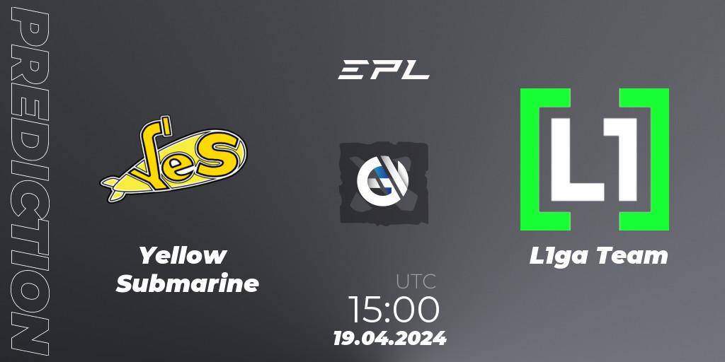 Yellow Submarine - L1ga Team: Maç tahminleri. 19.04.24, Dota 2, European Pro League Season 17