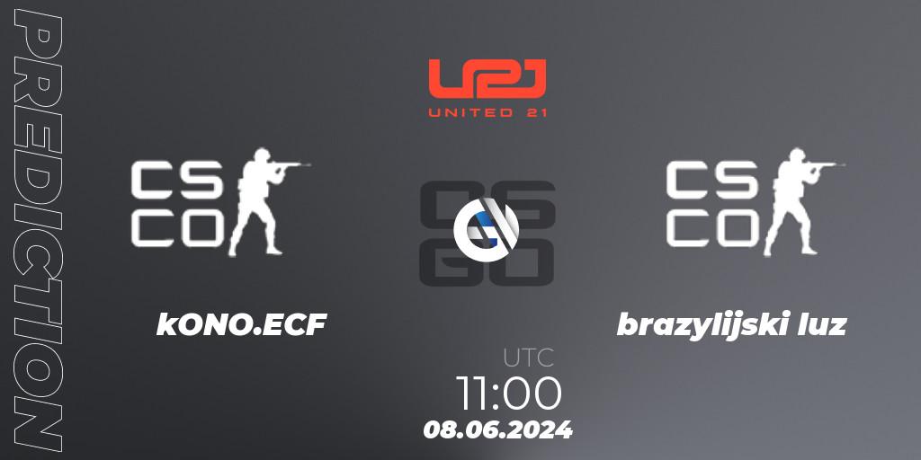 kONO.ECF - brazylijski luz: Maç tahminleri. 08.06.2024 at 11:00, Counter-Strike (CS2), United21 Season 16