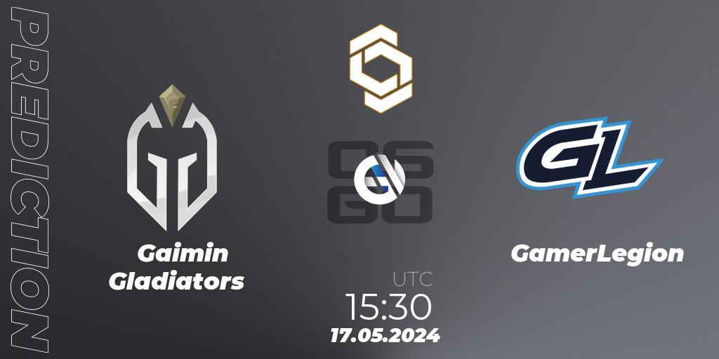 Gaimin Gladiators - GamerLegion: Maç tahminleri. 17.05.2024 at 16:00, Counter-Strike (CS2), CCT Global Finals