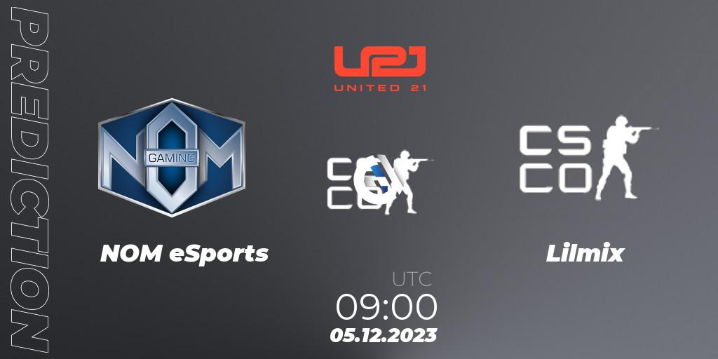 NOM eSports - Lilmix: Maç tahminleri. 05.12.2023 at 09:00, Counter-Strike (CS2), United21 Season 9