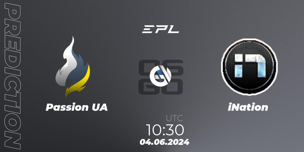 Passion UA - iNation: Maç tahminleri. 04.06.2024 at 11:45, Counter-Strike (CS2), European Pro League Season 16