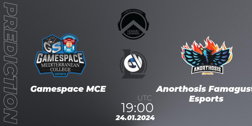 Gamespace MCE - Anorthosis Famagusta Esports: Maç tahminleri. 24.01.2024 at 19:00, LoL, GLL Spring 2024