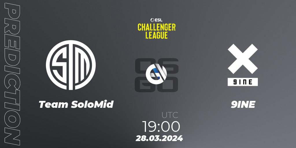 Team SoloMid - 9INE: Maç tahminleri. 28.03.24, CS2 (CS:GO), ESL Challenger League Season 47: Europe