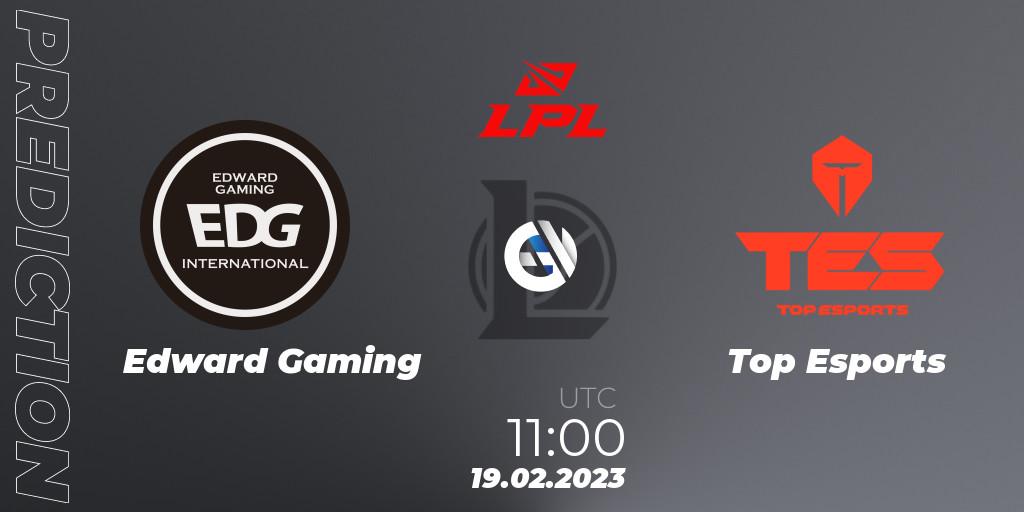 Edward Gaming - Top Esports: Maç tahminleri. 19.02.2023 at 11:40, LoL, LPL Spring 2023 - Group Stage