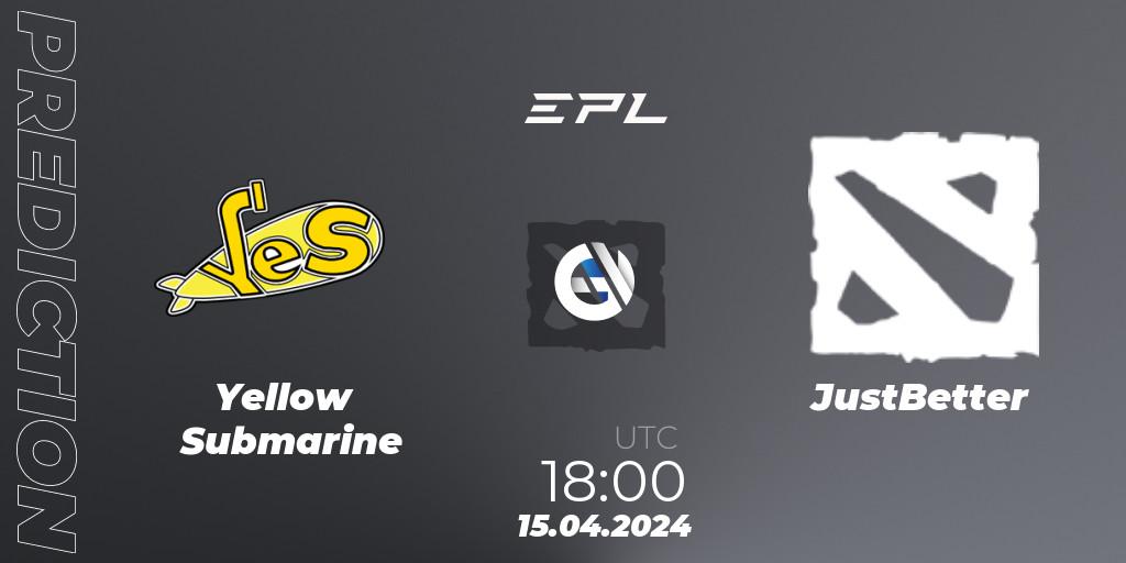 Yellow Submarine - JustBetter: Maç tahminleri. 15.04.24, Dota 2, European Pro League Season 17