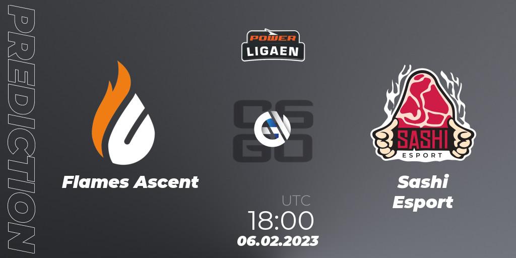 Flames Ascent - Sashi Esport: Maç tahminleri. 06.02.2023 at 18:00, Counter-Strike (CS2), Dust2.dk Ligaen Season 22