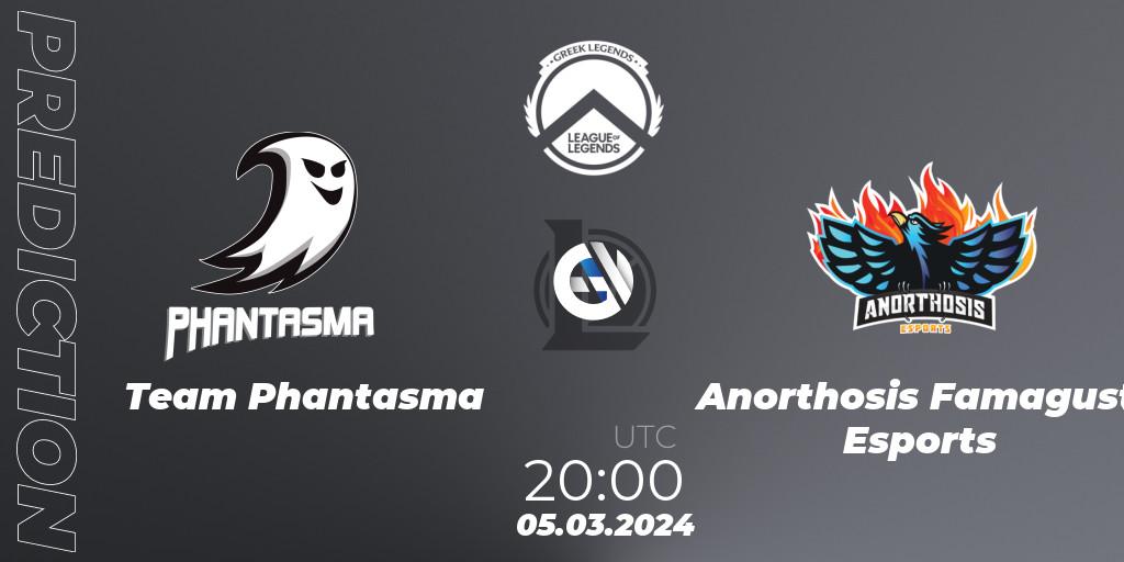 Team Phantasma - Anorthosis Famagusta Esports: Maç tahminleri. 05.03.24, LoL, GLL Spring 2024