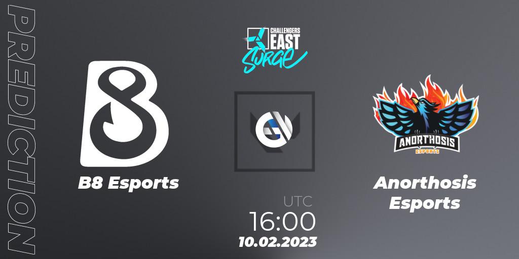 B8 Esports - Anorthosis Esports: Maç tahminleri. 10.02.23, VALORANT, VALORANT Challengers 2023 East: Surge Split 1