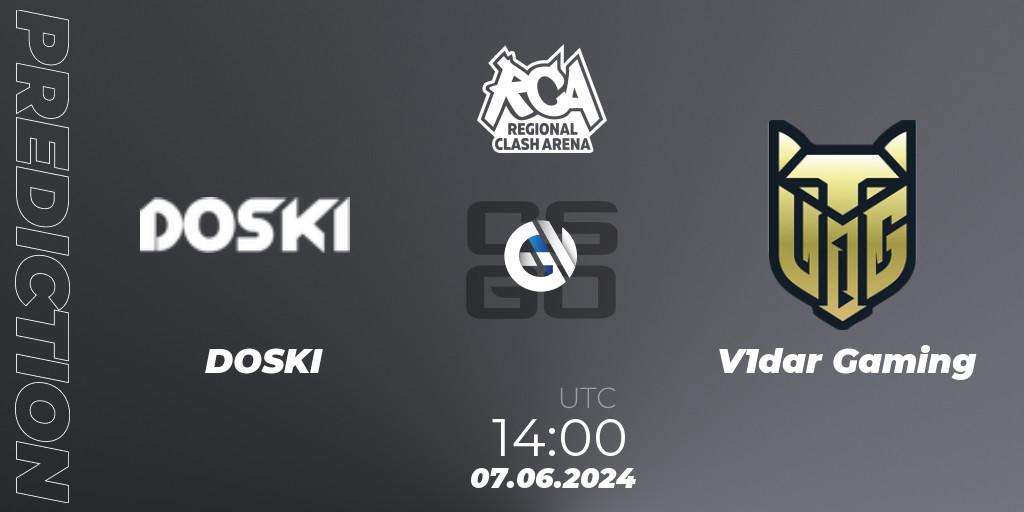 DOSKI - V1dar Gaming: Maç tahminleri. 07.06.2024 at 14:00, Counter-Strike (CS2), Regional Clash Arena CIS