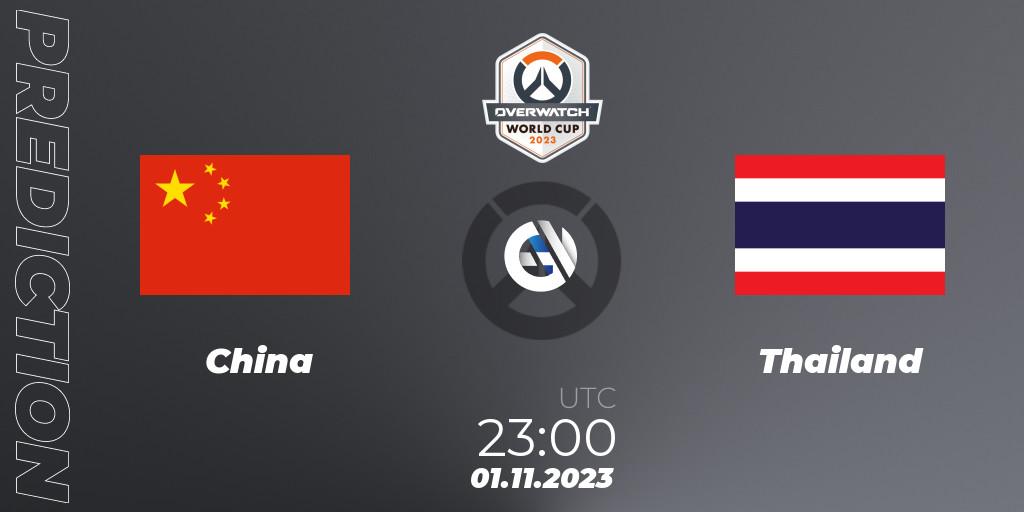 China - Thailand: Maç tahminleri. 01.11.2023 at 23:00, Overwatch, Overwatch World Cup 2023