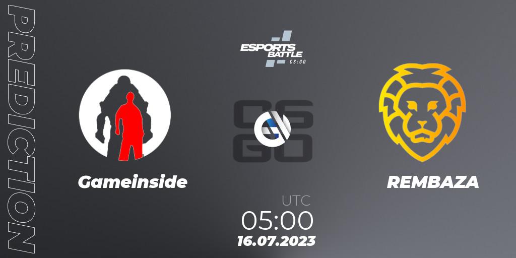Gameinside - REMBAZA: Maç tahminleri. 16.07.2023 at 05:00, Counter-Strike (CS2), ESportsBattle Season 24