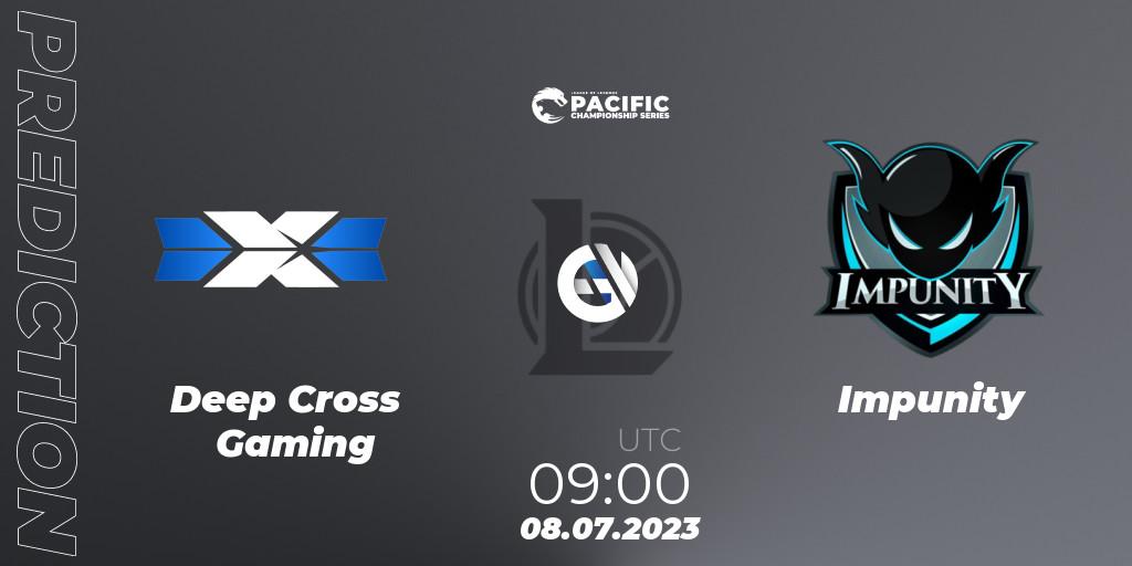 Deep Cross Gaming - Impunity: Maç tahminleri. 08.07.2023 at 09:00, LoL, PACIFIC Championship series Group Stage