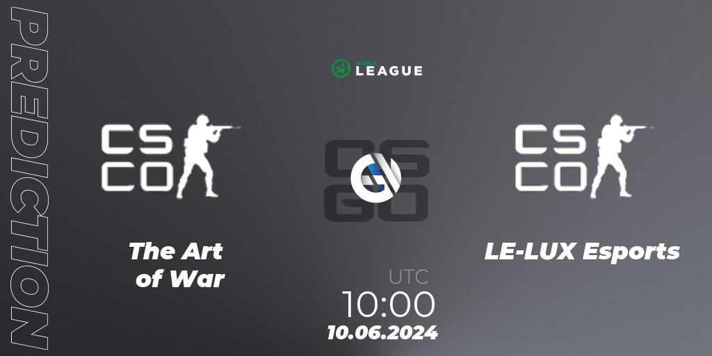 The Art of War - LE-LUX Esports: Maç tahminleri. 10.06.2024 at 10:00, Counter-Strike (CS2), ESEA Season 49: Open Division - Oceania