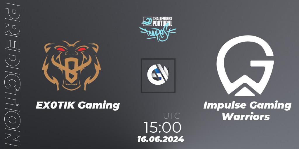 EX0TIK Gaming - Impulse Gaming Warriors: Maç tahminleri. 16.06.2024 at 14:00, VALORANT, VALORANT Challengers 2024 Portugal: Tempest Split 2