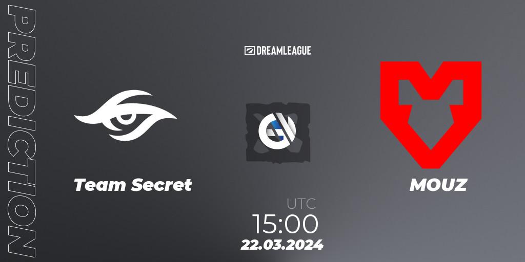 Team Secret - MOUZ: Maç tahminleri. 22.03.2024 at 15:00, Dota 2, DreamLeague Season 23: Western Europe Closed Qualifier