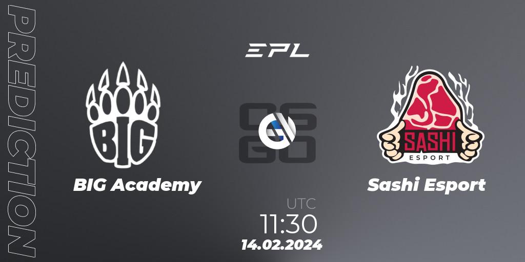 BIG Academy - Sashi Esport: Maç tahminleri. 14.02.24, CS2 (CS:GO), European Pro League Season 15: Division 2