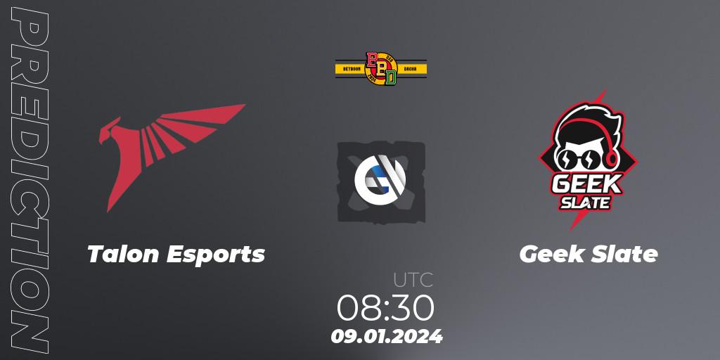 Talon Esports - Geek Slate: Maç tahminleri. 09.01.24, Dota 2, BetBoom Dacha Dubai 2024: SEA and CN Closed Qualifier