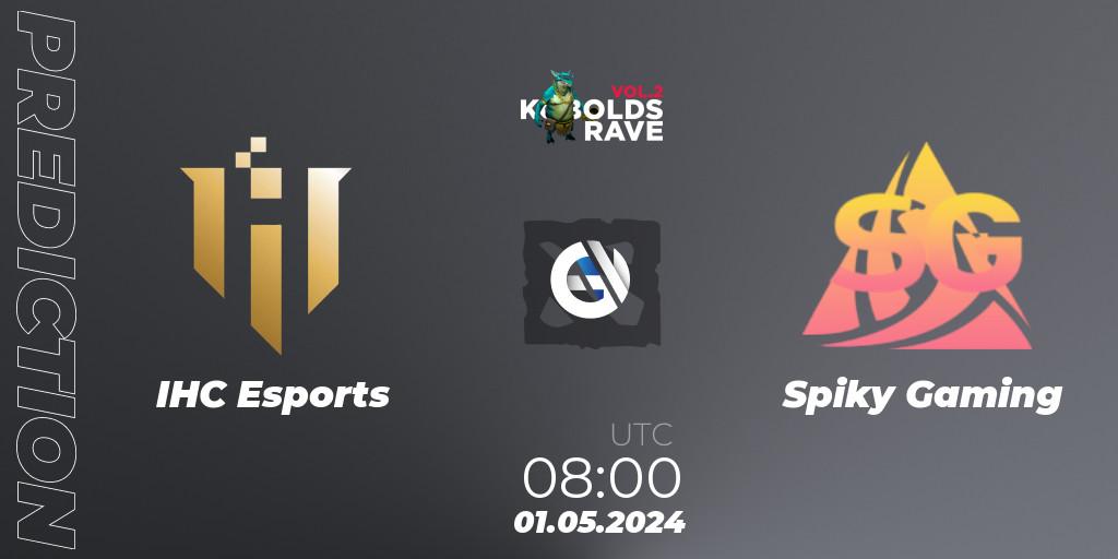 IHC Esports - Spiky Gaming: Maç tahminleri. 01.05.2024 at 08:00, Dota 2, Cringe Station Kobolds Rave 2