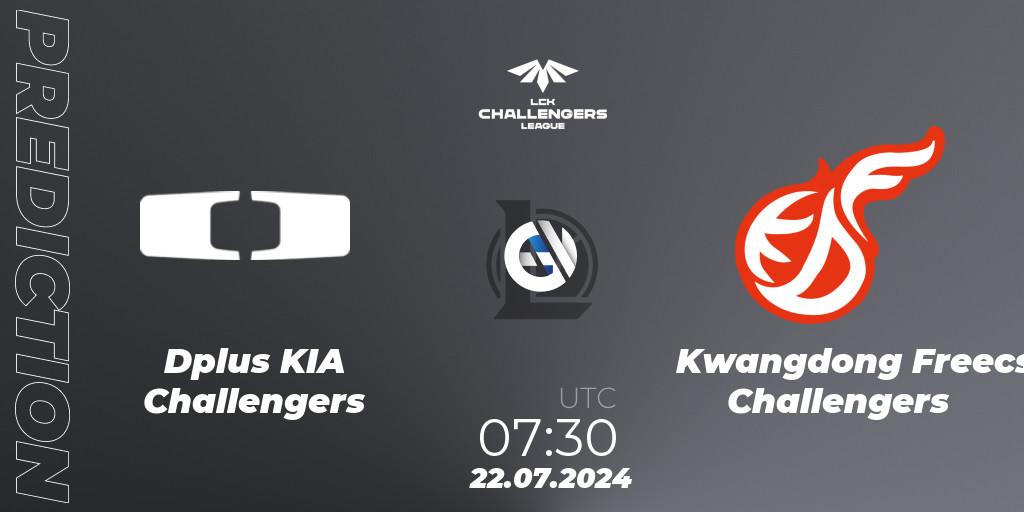 Dplus KIA Challengers - Kwangdong Freecs Challengers: Maç tahminleri. 22.07.2024 at 07:30, LoL, LCK Challengers League 2024 Summer - Group Stage