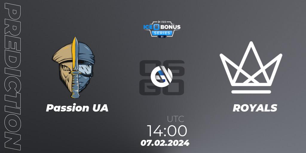 Passion UA - ROYALS: Maç tahminleri. 07.02.24, CS2 (CS:GO), IceBonus Series #1