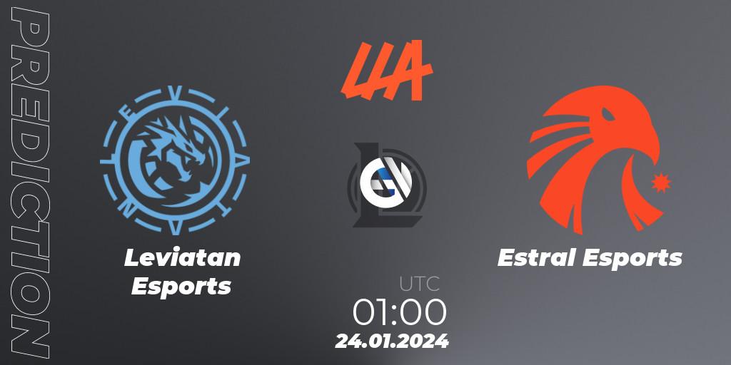 Leviatan Esports - Estral Esports: Maç tahminleri. 24.01.2024 at 01:00, LoL, LLA 2024 Opening Group Stage