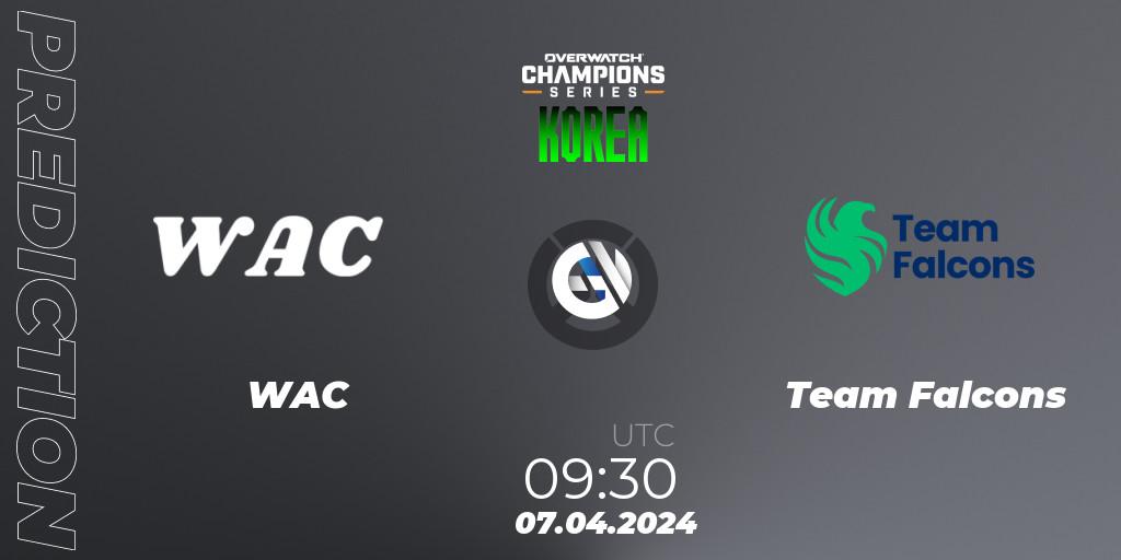 WAC - Team Falcons: Maç tahminleri. 07.04.2024 at 09:30, Overwatch, Overwatch Champions Series 2024 - Stage 1 Korea