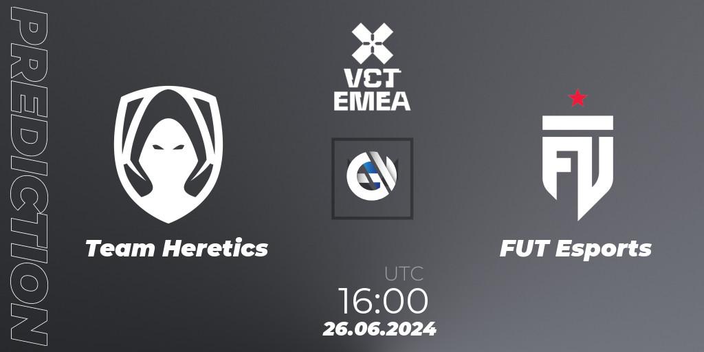 Team Heretics - FUT Esports: Maç tahminleri. 26.06.2024 at 16:00, VALORANT, VALORANT Champions Tour 2024: EMEA League - Stage 2 - Group Stage